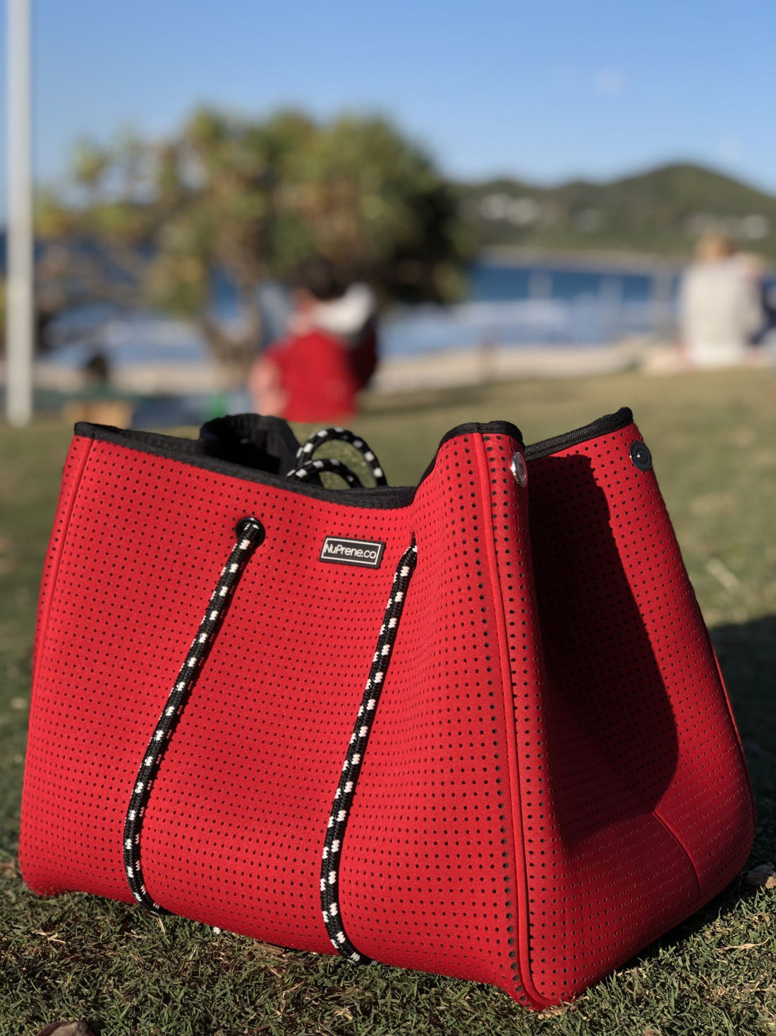 Red Neoprene Tote Bag