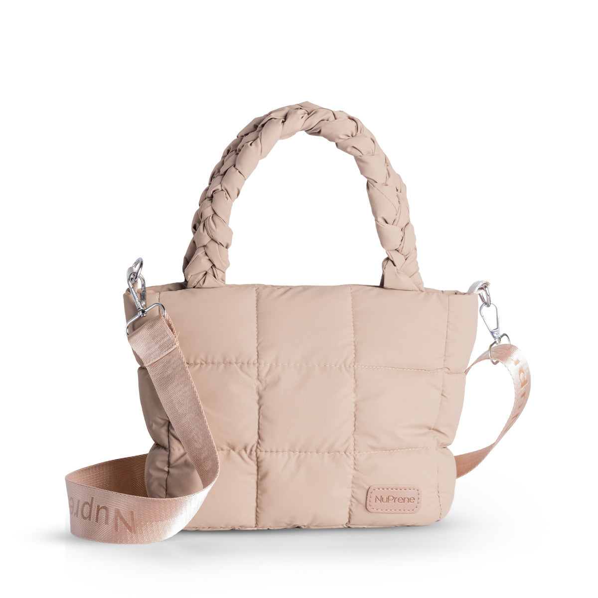 Anna Mini Puffer Tote Bag in Mocha