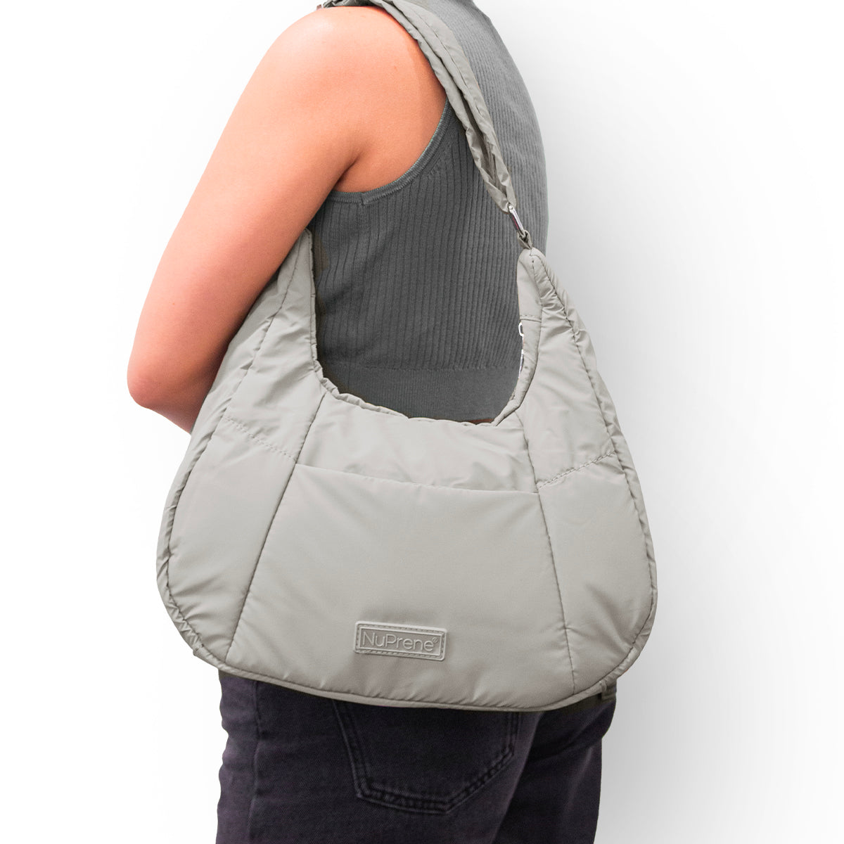 Eva Moon Bag in Pebble Gray