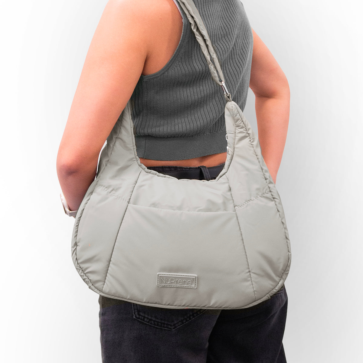 Eva Moon Bag in Pebble Gray