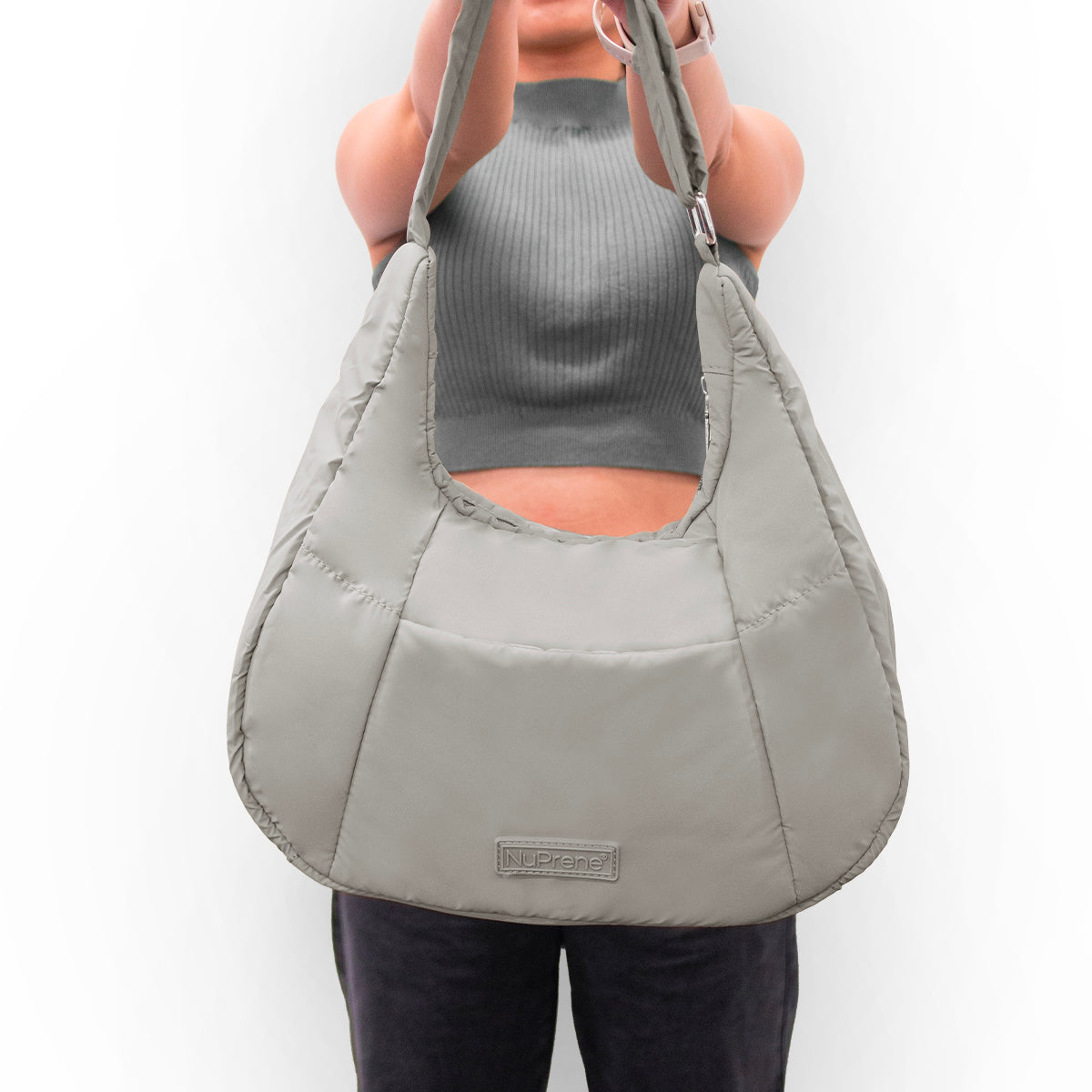 Eva Moon Bag in Pebble Gray