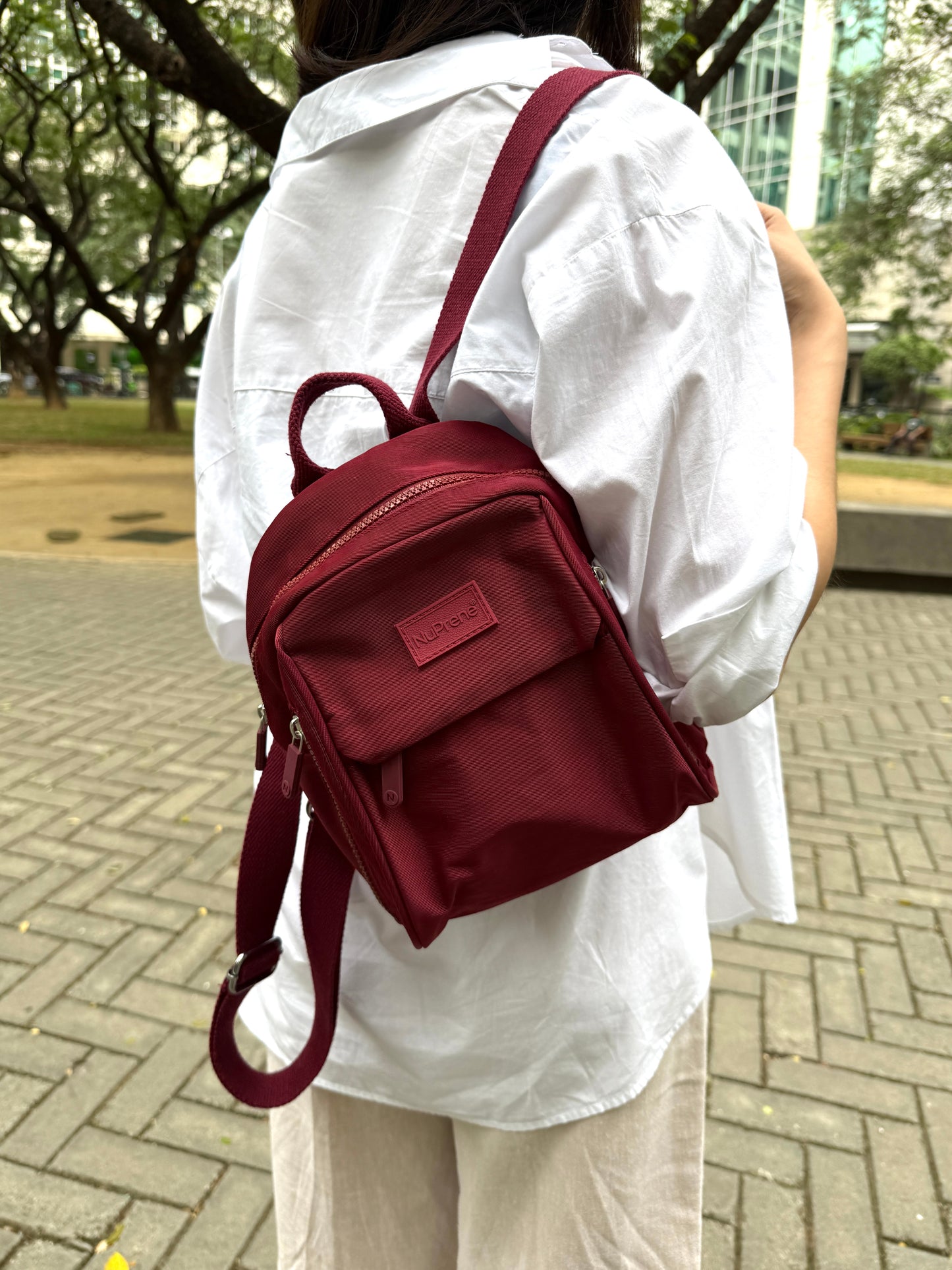 Raya Mini Backpack in Wine