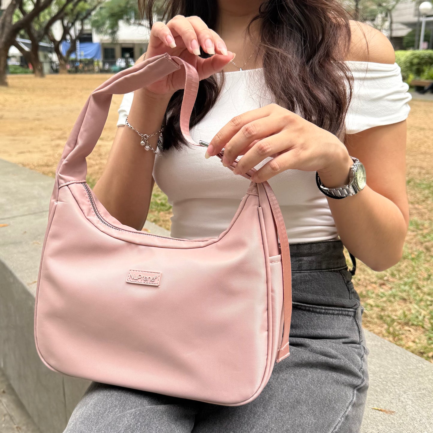 Julia Hobo Bag in Blush