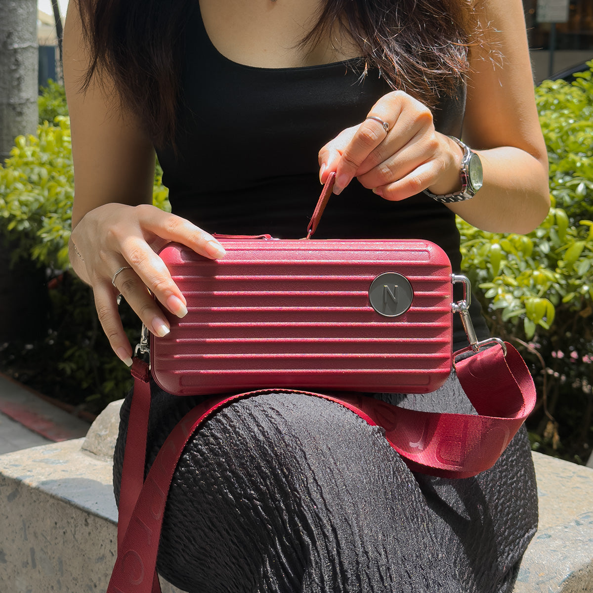 Lucca Cherry Red Mini Travel Bag