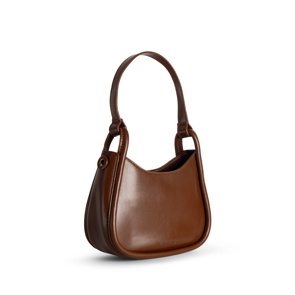 Olivia Mini Hobo Bag in Chestnut Brown