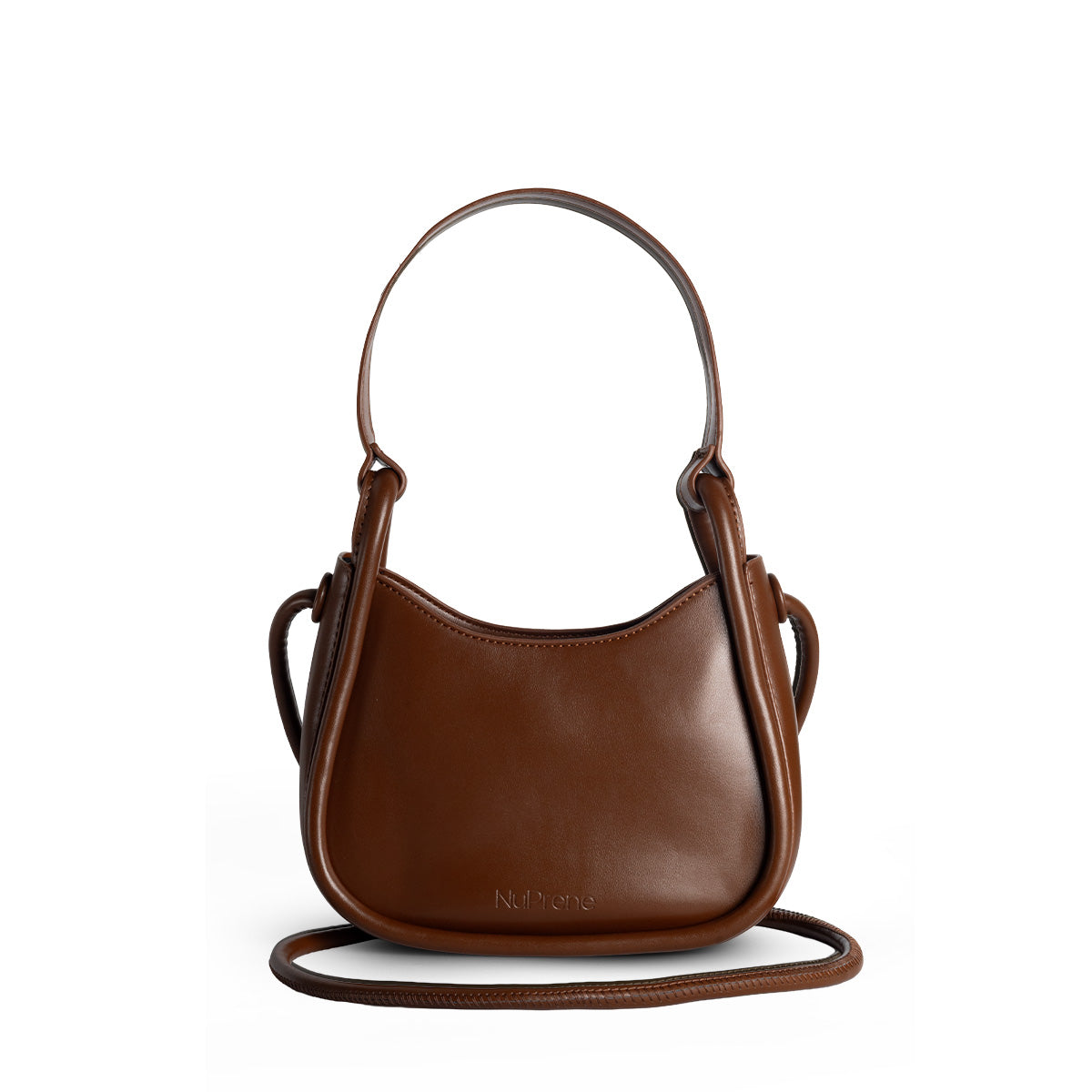 Olivia Mini Hobo Bag in Chestnut Brown