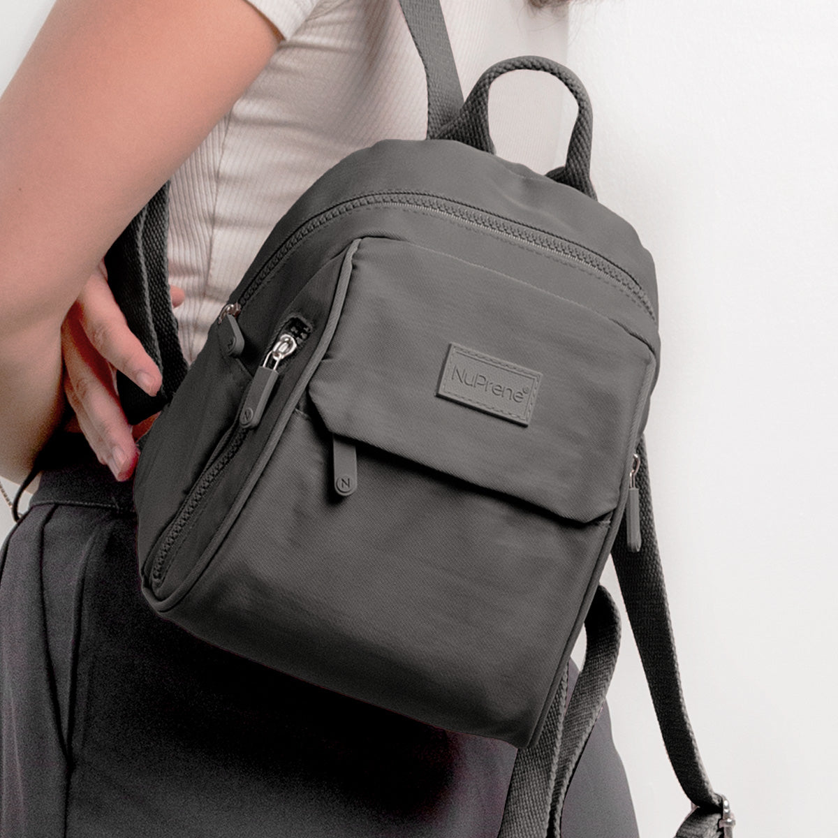 Raya Mini Backpack in Stone Gray