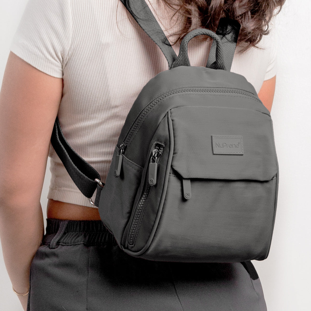Raya Mini Backpack in Stone Gray