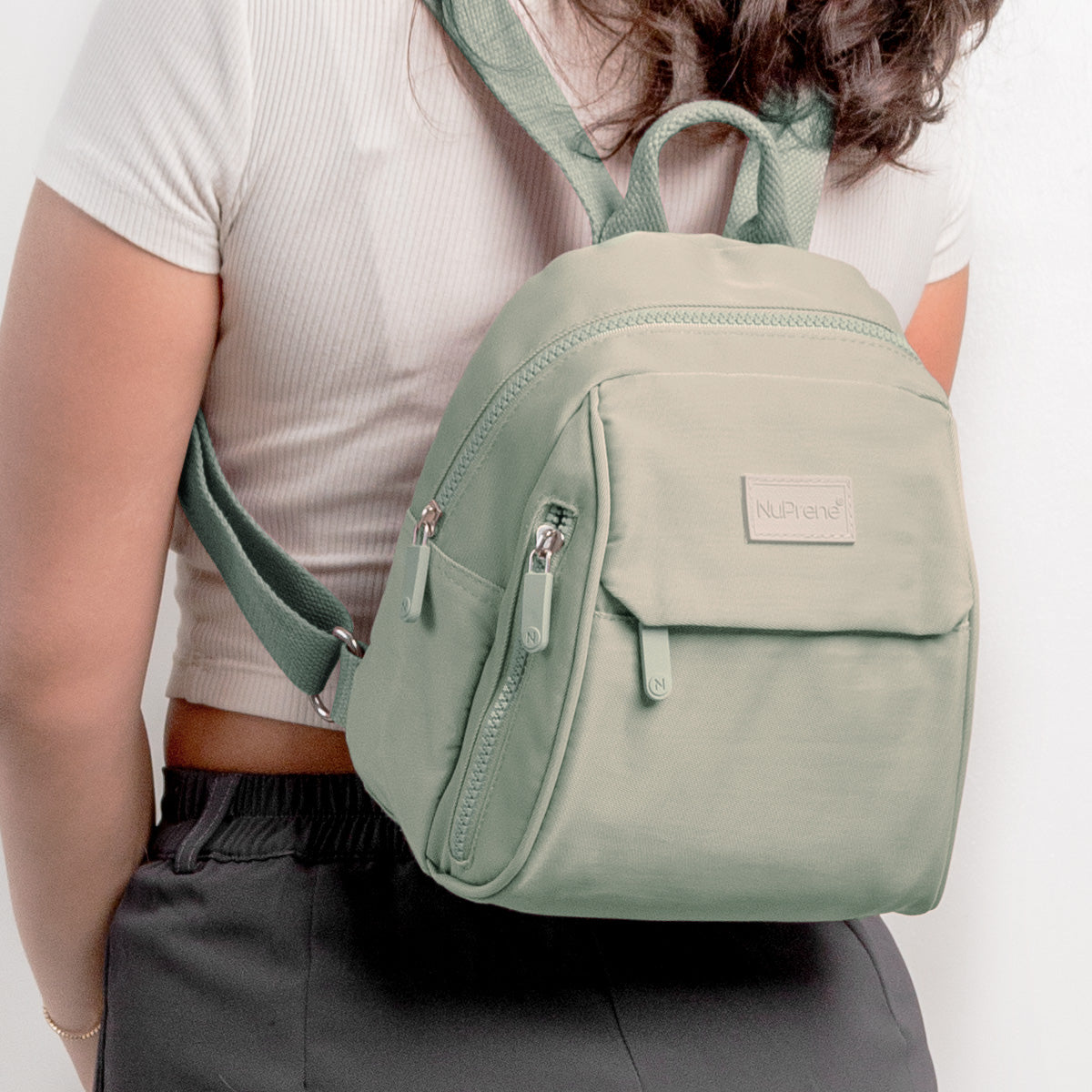 Raya Mini Backpack in Mint Green