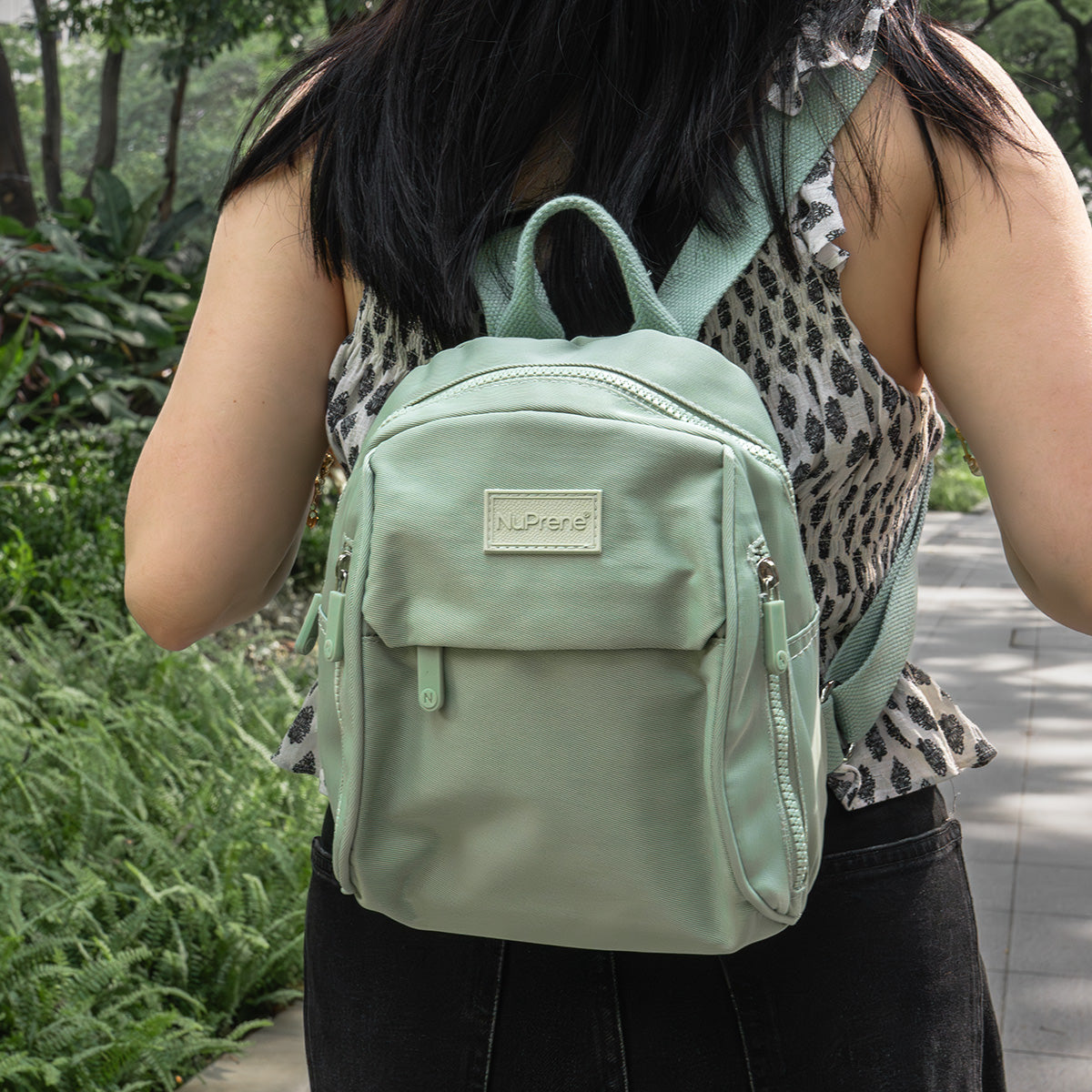 Raya Mini Backpack in Mint Green