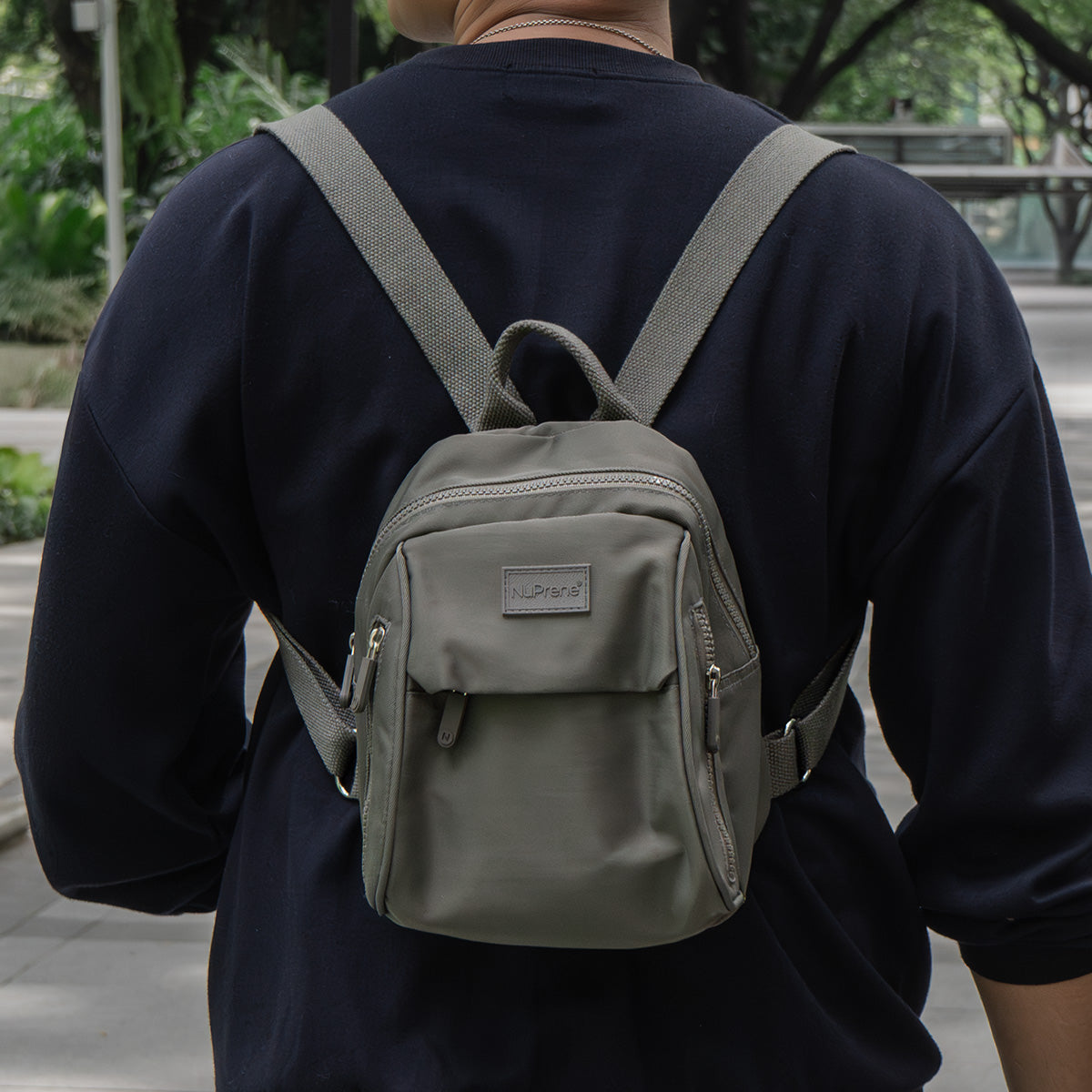 Raya Mini Backpack in Stone Gray