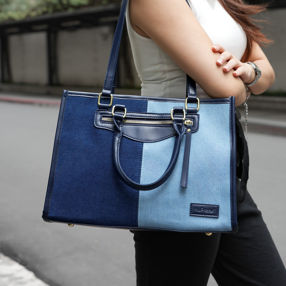 Blair Denim Tote Bag