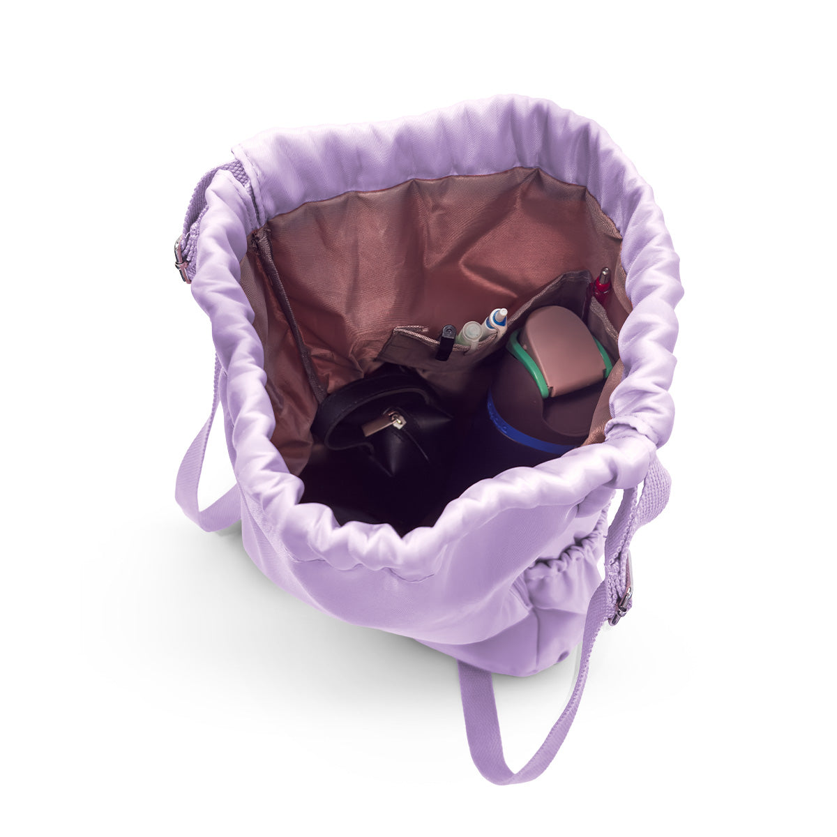 Emma Drawstring Bag in Taro