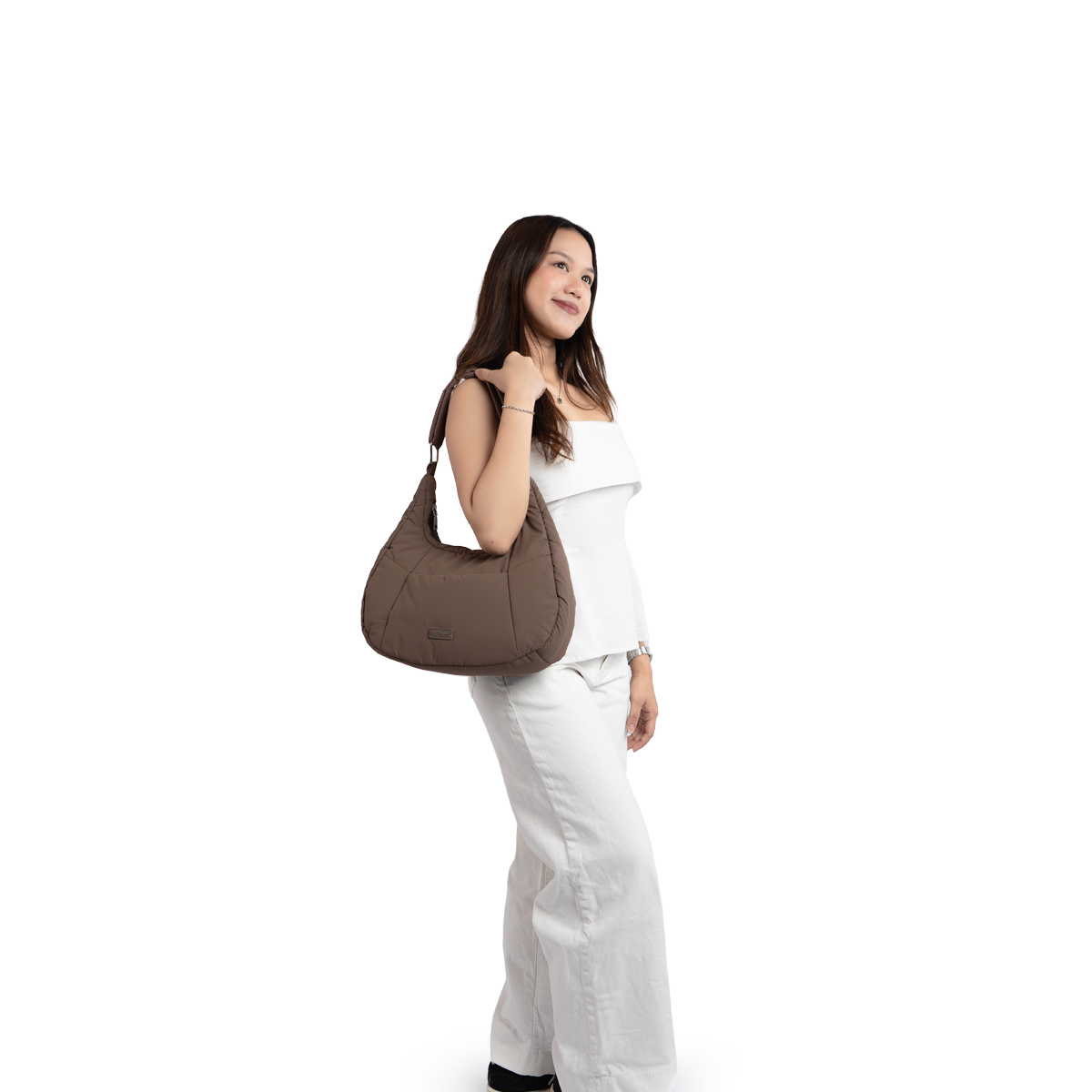 Eva Moon Bag in Coffee Brown