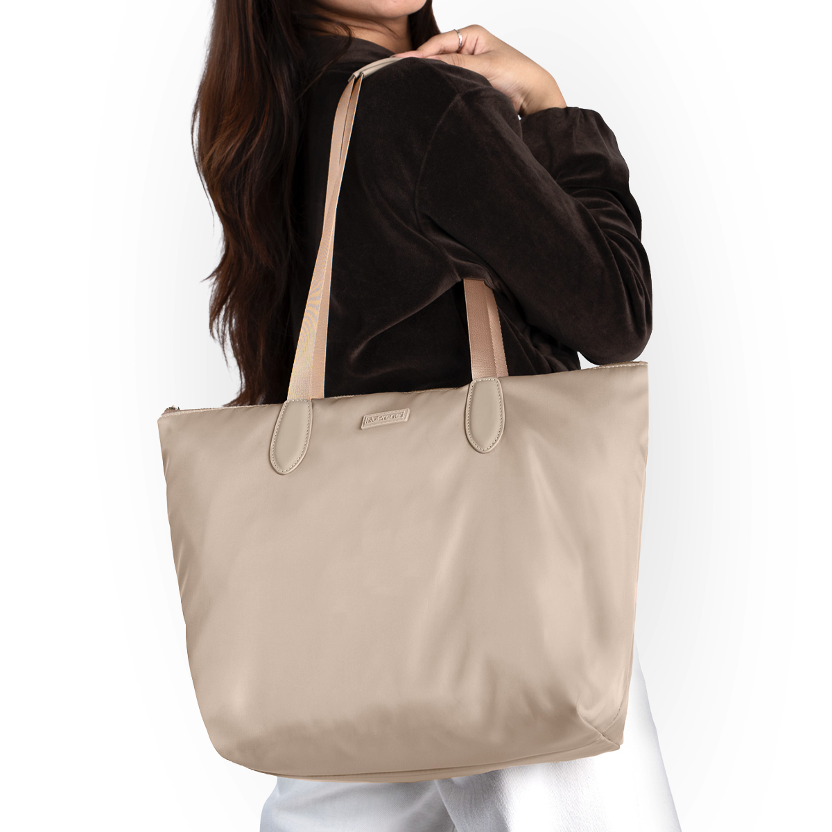 Fiorella Tote Bag in Beige