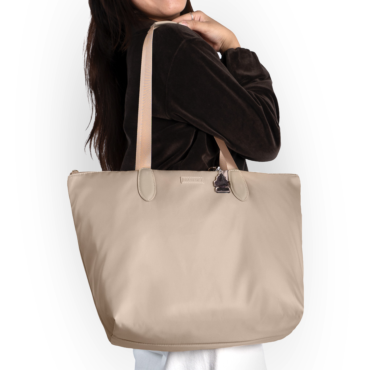 Fiorella Tote Bag in Beige