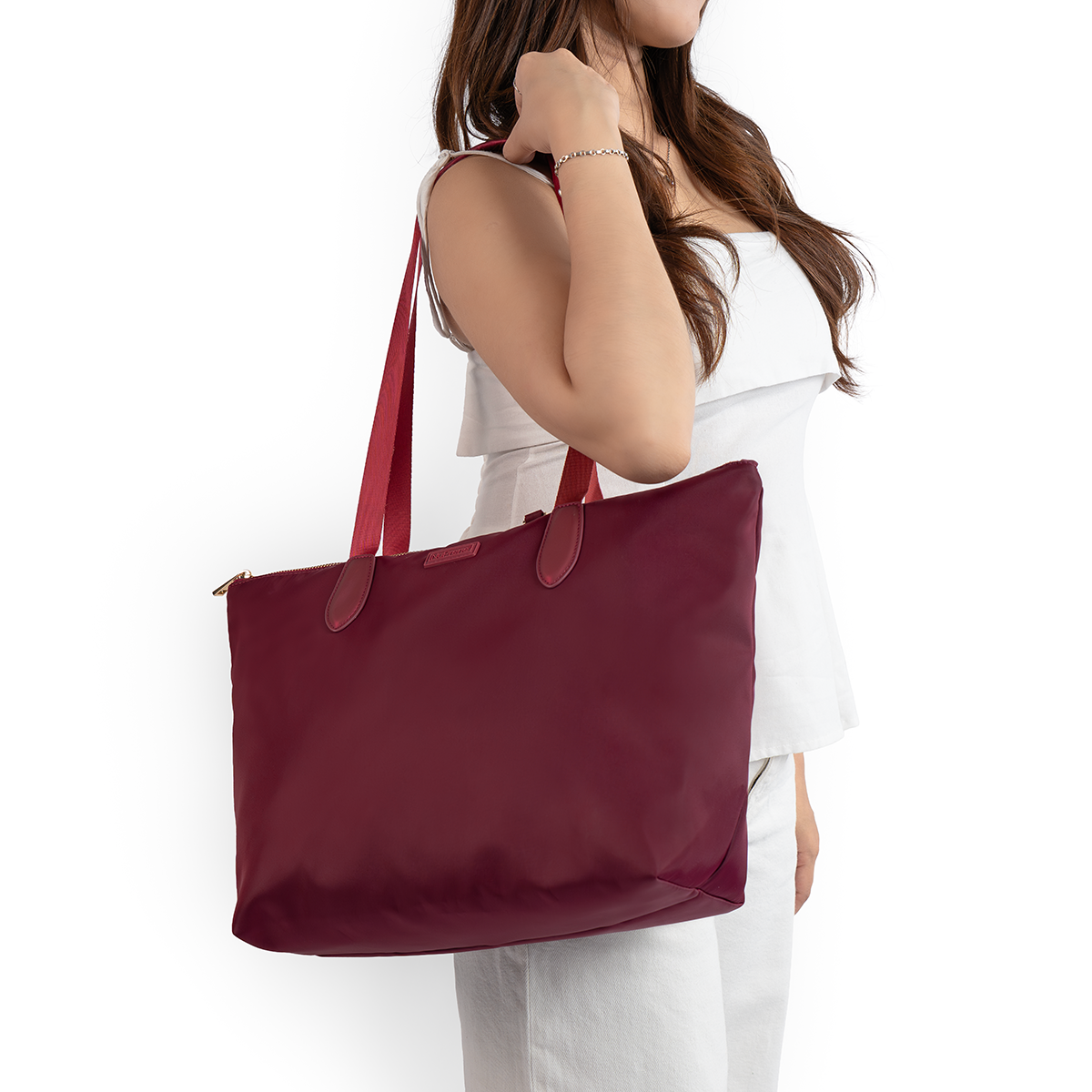 Fiorella Tote Bag in Burgundy