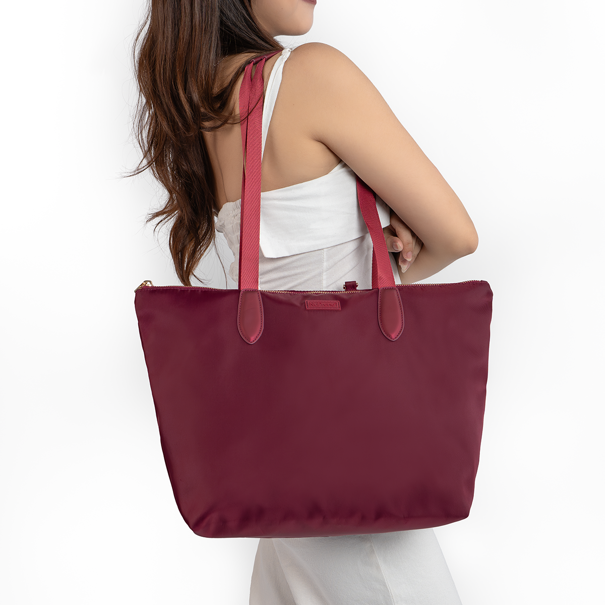 Fiorella Tote Bag in Burgundy