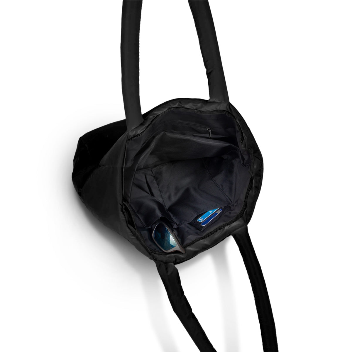 Floofa Black Puffer Tote