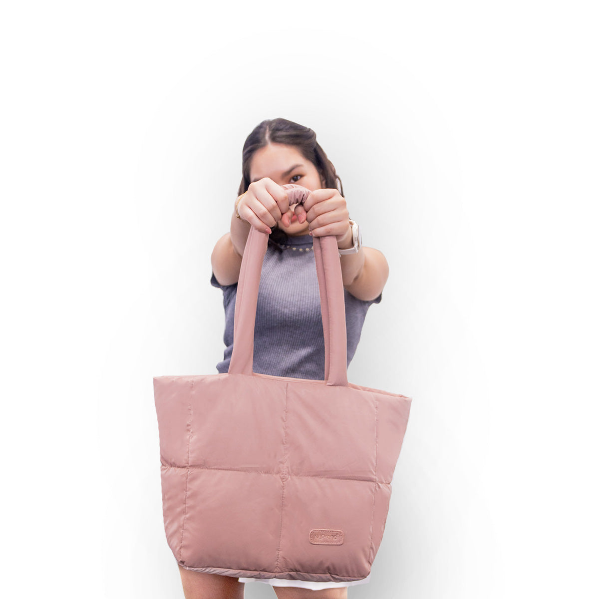 Floofa Mauve Puffer Tote