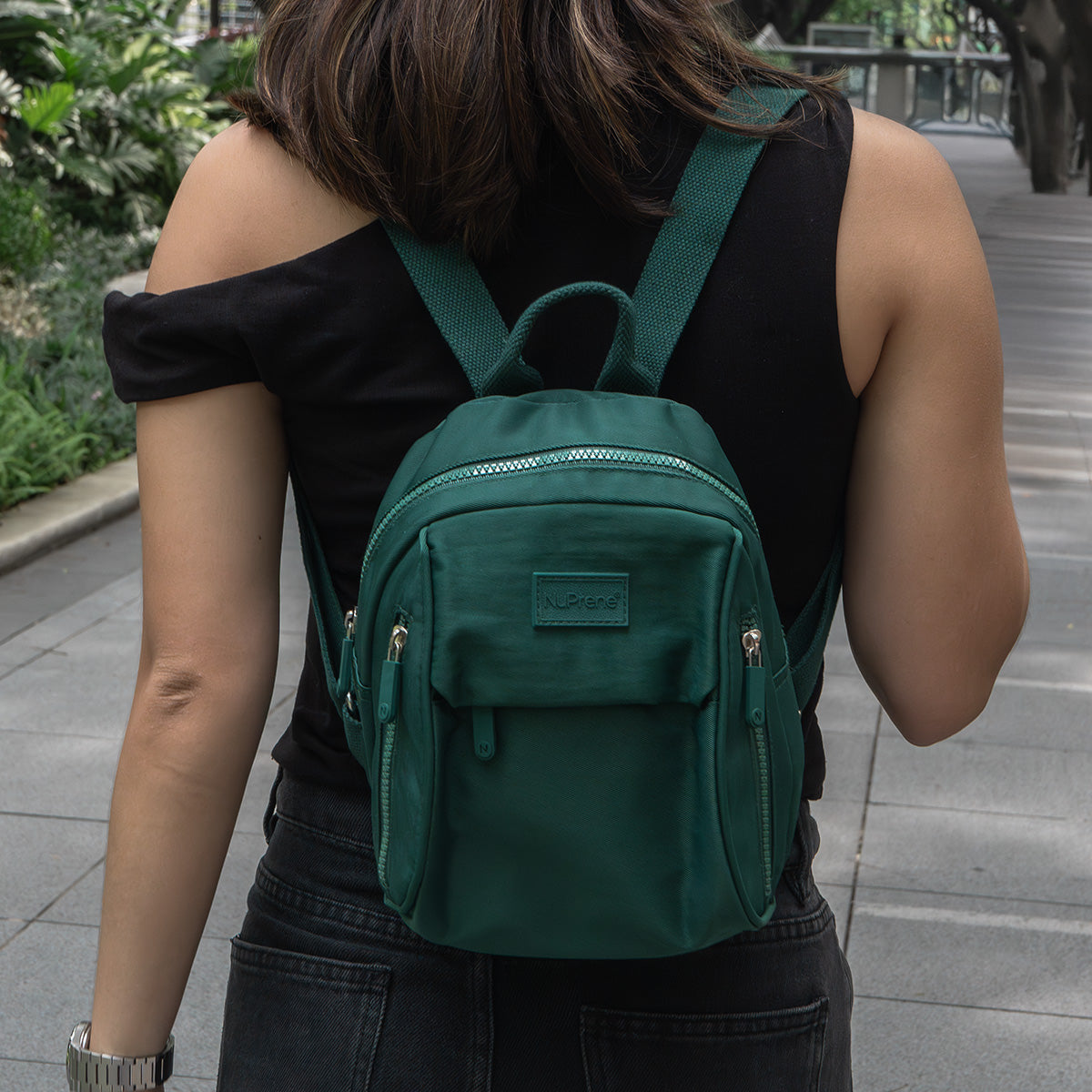 Raya Mini Backpack in Forest Green